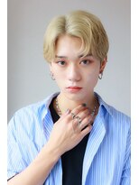 ソイクフ 四条大宮店(SOY-KUFU)&nbsp;MEN'SHAIR束感ショートカルマパーマベージュマッシュパーマ