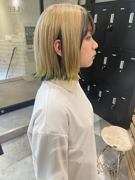 アイリー 名古屋(A/LEE) ブロンドヘア×裾カラー