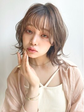 クイントネオリーブ 自由が丘正面口店(quint:neolive) 前髪/マチルダボブ/ピンクベージュ/インナーグレージュ/自由が丘