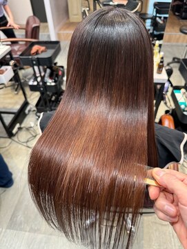 アディクト 東陽町西口(addict) ツヤ髪になれる髪質改善_ミルクティー_ロングレイヤー［東陽町］