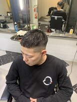 メリケンバーバーショップ フクオカ(MERICAN BARBERSHOP FUK)&nbsp;ハイライトマッシュパーマウルフアッシュブラック