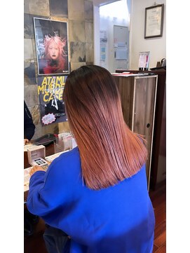 ヘアークリアー 草加 ピンクベージュグラデーション