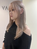 ミルクティーベージュ/レイヤーカット/ヘアセット/前髪カット