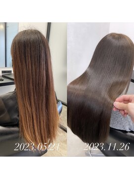 サロウィン 池袋(SALOWIN) 【 before & after 】美髪矯正 × グレージュ × 赤味除去 #184