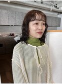 CAF FUKO くるくるパーマ/オリーブブラウン/大阪/心斎橋