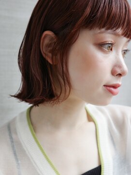 レジュアル(RESSUAL) 切りっぱなしボブエアリーロング美髪ピンクブラウン