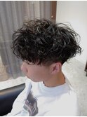 シャドウパーマウルフマッシュ毛流れニュアンススパイラルパーマ