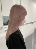 ミルクティピンクベージュ/20代30代40代50代/ハイライトカラー