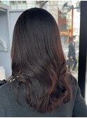 ◎美髪カールレッドブラウンロングセミディ似合わせ前髪
