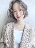 似合わせカットウェーブミディアムマロンベージュ_8302