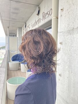 アンツ サザンリゾート 茅ヶ崎店(ANT'S Southern Resort) 着物/フェミニンロング/似合わせカット/ウェーブミディアム/○○