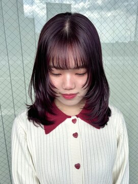 ザ オーダー(THE ORDER) ブリーチなしカシスピンク ボルドーワイン艶感