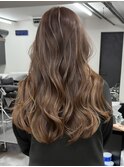 ハイライトバレイヤージュダブルカラーケアブリーチ30代40代