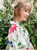 ハイトーンが可愛い浴衣ボブアレンジ☆