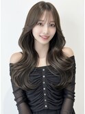 韓国ヘア☆レイヤーカットグレージュくびれヘア
