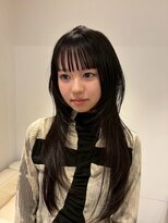 ベレーザ 渋谷(BELEZA)&nbsp;17276黒髪チャコールグレーミディアムレイヤーハッシュカット