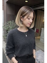 アース 四日市店(HAIR&MAKE EARTH)&nbsp;柔らか透明感ミルクティーボブ×大人ナチュラル