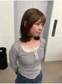 透明感髪質改善ベージュダブルカラーミルクティーグレージュ