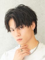 become men's hair 名駅EAST【10月3日 NEW OPEN(予定)】 フェザーパーマ×センターパート黒髪/名古屋/名駅