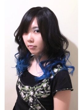 ゴーゴーヘアー(GOGO HAIR) ブルー×グラデーションヘアカラー
