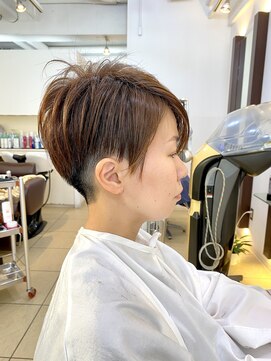 ヘアアーク(HAIR arc) ハンサムショート#ツーブロック#メンズライク#くびれ#前下がり