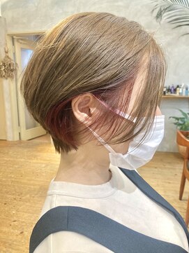 マハナ(Mahana by hair) 20代30代丸みくびれ前下がりショートボブ大人ショートインナー