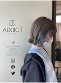 【ADDICT_寺垣】インナーカラーブルー