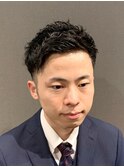 ビジネスフォーマル ツーブロックベリーショート オールバック