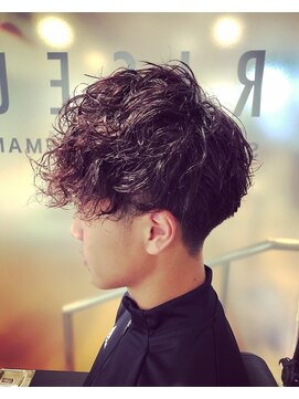 ビフィーノ モーダ 苦楽園店(bifino moda) ツイストスパイラルパーマツーブロックメンズマッシュメンズヘア