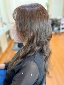 アークスヘアー 20代30代40代大人可愛い髪質改善小顔艶感ミディグレージュ