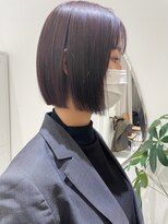 ジーナ 天神西通り(Zina) [Zina西通り]髪質改善/グレージュカラー/暗髪/艶髪/ぱつっとボブ