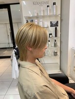 アイズ 海老名(AIZU) ダブルカラートリプルカラーブロンドベージュ韓流ウルフカット