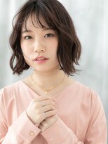 ドクターズ サロン ラブ(Dr's Salon LAB) 暖色カラーでシースルー前髪の柔らか大人ボブh古河20代30代40代