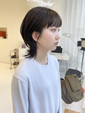 ハイブ 金沢(Hive) ウフルボブウルフレイヤーカットアッシュブラウン20代10代