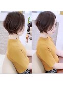 ショートボブ髪型20代30代40代50代前髪あり前髪なし面長丸顔小林
