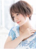 斜めバングインナーカラーくせ毛風ミニボブc5上尾20代30代40代