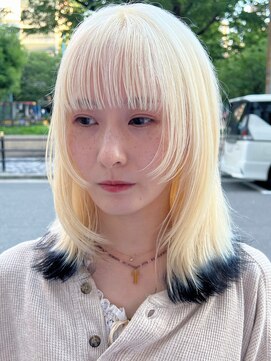 サル(saru) #抜きっぱなしブロンド × #裾カラー