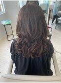 20代30代ダークグレージュ大人可愛いナチュラル無造作セミロング