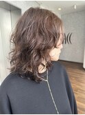 簡単スタイリング×ミディアムパーマスタイル
