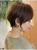 ★前下がりショートボブハンサムショートカットカラーパーマケア