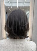 イメチェン外ハネボブ美髪ワイドバング顔周りレイヤーボブ/横浜