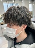 福岡天神ツイストスパイラルパーマフェザーマッシュ波巻きパーマ
