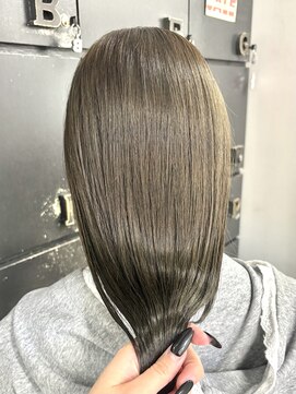 ヘアー アイス 御器所本店(HAIR ICI) 20代30代40代大人可愛いオリーブカラー髪質改善トリートメント