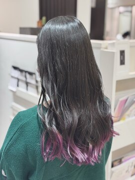 エムタニグチオーブ(M.TANIGUCHI o.r.b) グラデーションカラー/裾カラー/ブリーチ/ダブルカラー/パープル