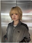 ダブルカラー＆ブリーチ/レイヤーボブ/ブロンド