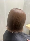 ♪切りっぱなしボブ×ピンクブラウン