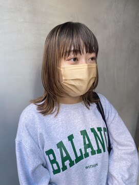 エムプラス 二子玉川(Mplus) ◯くすみブルー　顔まわりレイヤー　鎌田