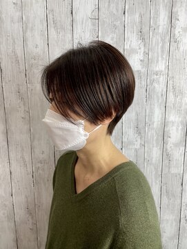 ビューティドレッセヤマノ 池袋パルコ(Beauty Dresse YAMANO) 【ハイライト】【白髪ぼかし】センターパートショート♪