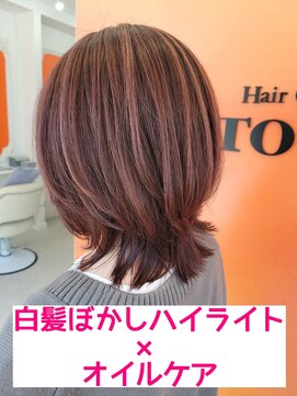 トウカ 南流山店(TOUKA) 白髪ぼかしハイライト×オイルケア