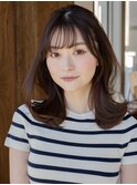【白川】20代30代40代外ハネくびれヘアミントベージュ23.5.12